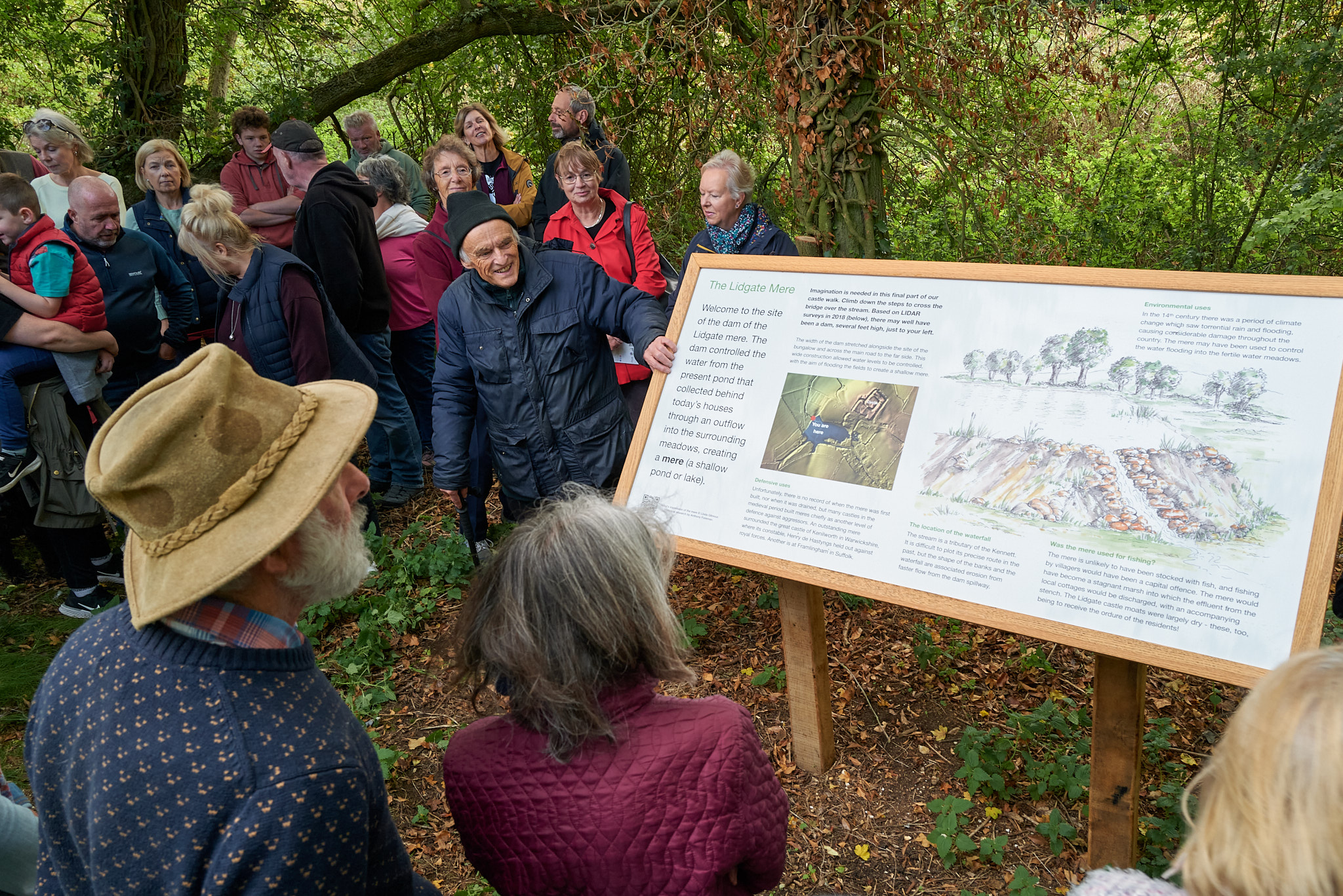 Lidgate celebrates the opening of the Castle and Dam Walk